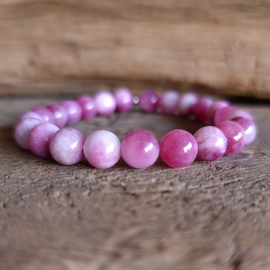 PLUM BLOSSOM TOURMALINE ENERGY BRACELET 8 mm - PROTECTION