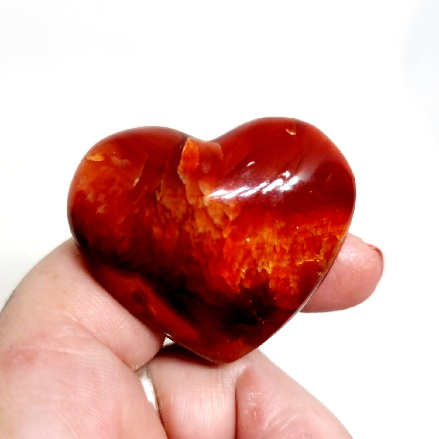 CARNELIAN HEARTS POLISHED SMALL - CREATIVITY