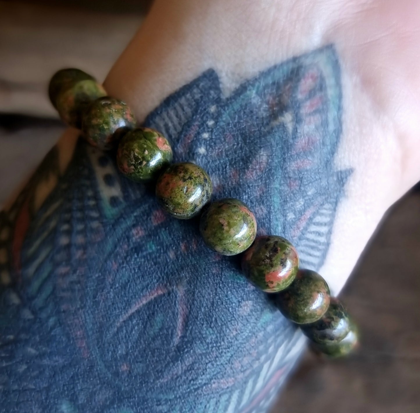 UNAKITE JASPER ENERGY BRACELET 8 mm - NEW BEGINNINGS