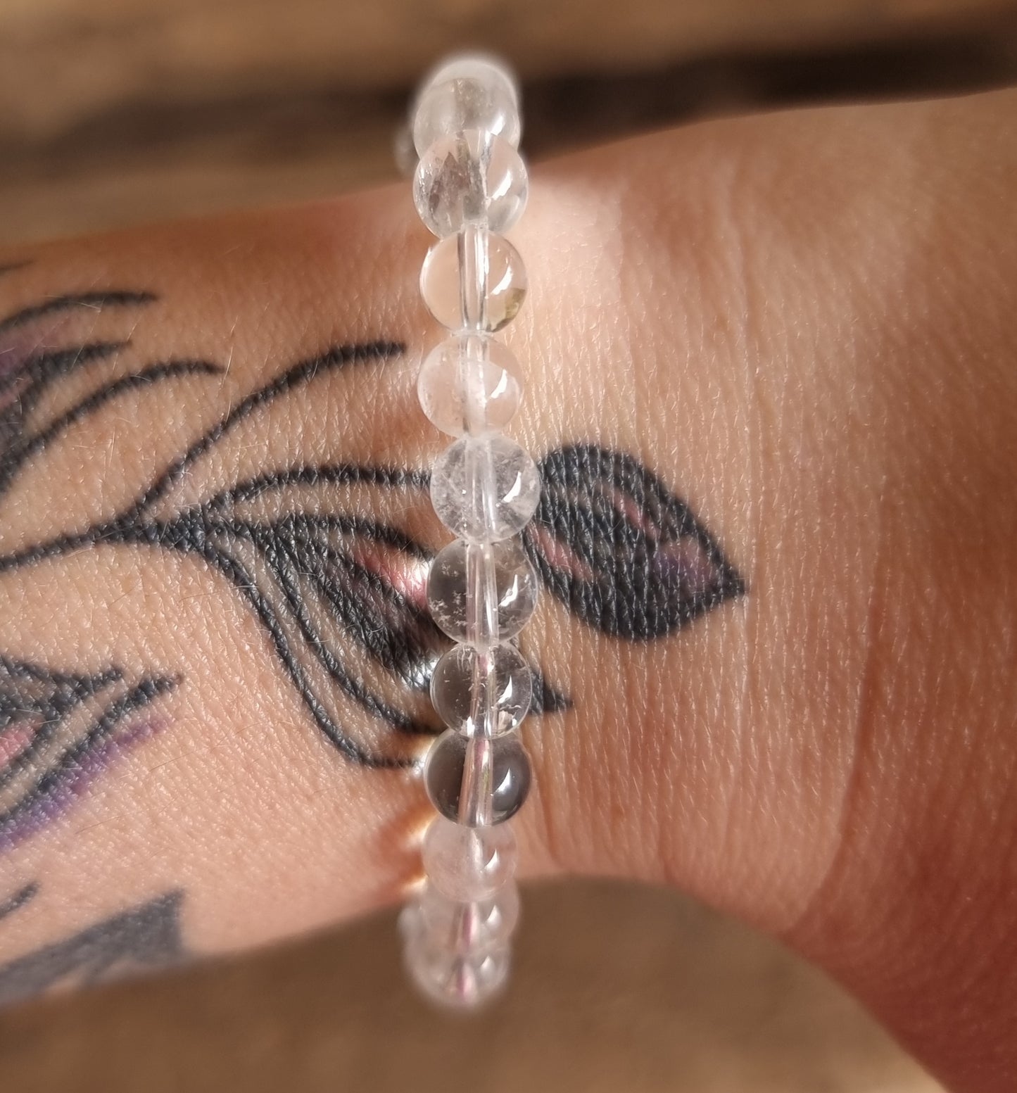 CLEAR QUARTZ BRACELET 6 mm - ENERGY AMPLIFIER