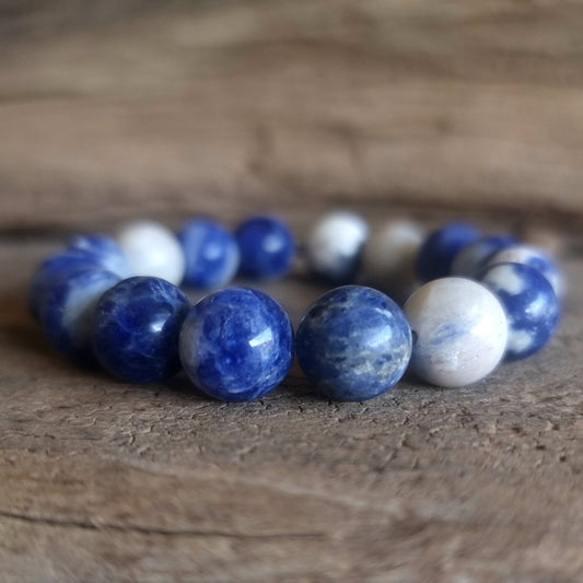 SODALITE ENERGY BRACELET 12 mm - INTUITION