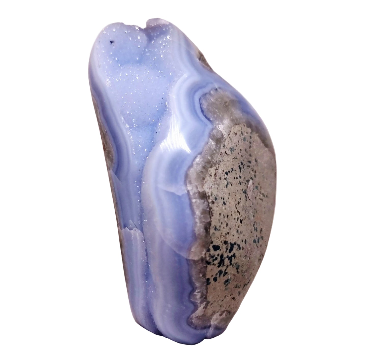 BLUE LACE AGATE POLISHED FREEFORM 1.1 kg - COMMUNICATION & COURAGE