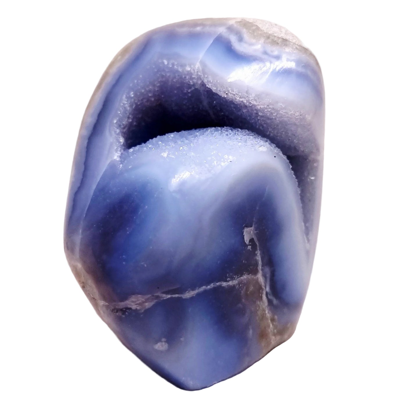BLUE LACE AGATE POLISHED FREEFORM 1.203 kg - COMMUNICATION & COURAGE