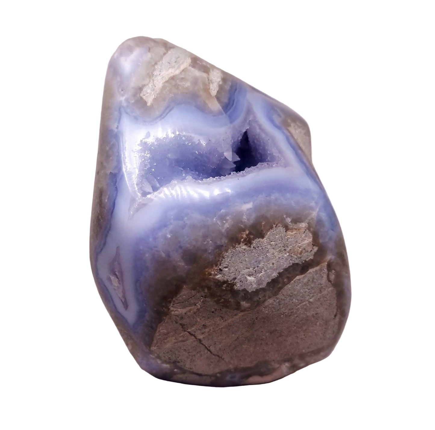 BLUE LACE AGATE POLISHED FREEFORM 1.76 kg - COMMUNICATION & COURAGE