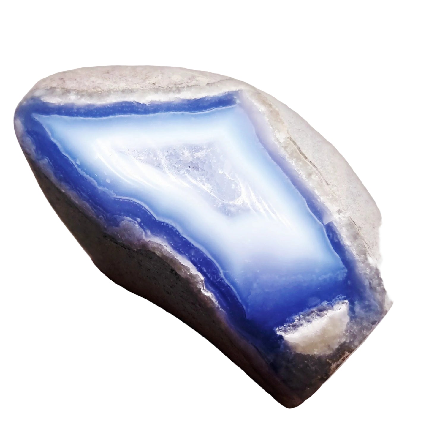 BLUE LACE AGATE POLISHED FREEFORM 1.46 kg - COMMUNICATION & COURAGE