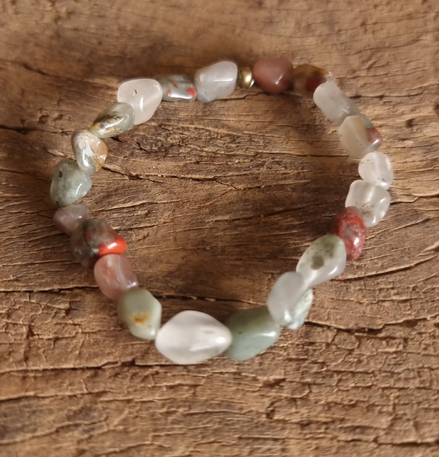 BLOODSTONE NUGGET BRACELET - GROUNDING & PROTECTION