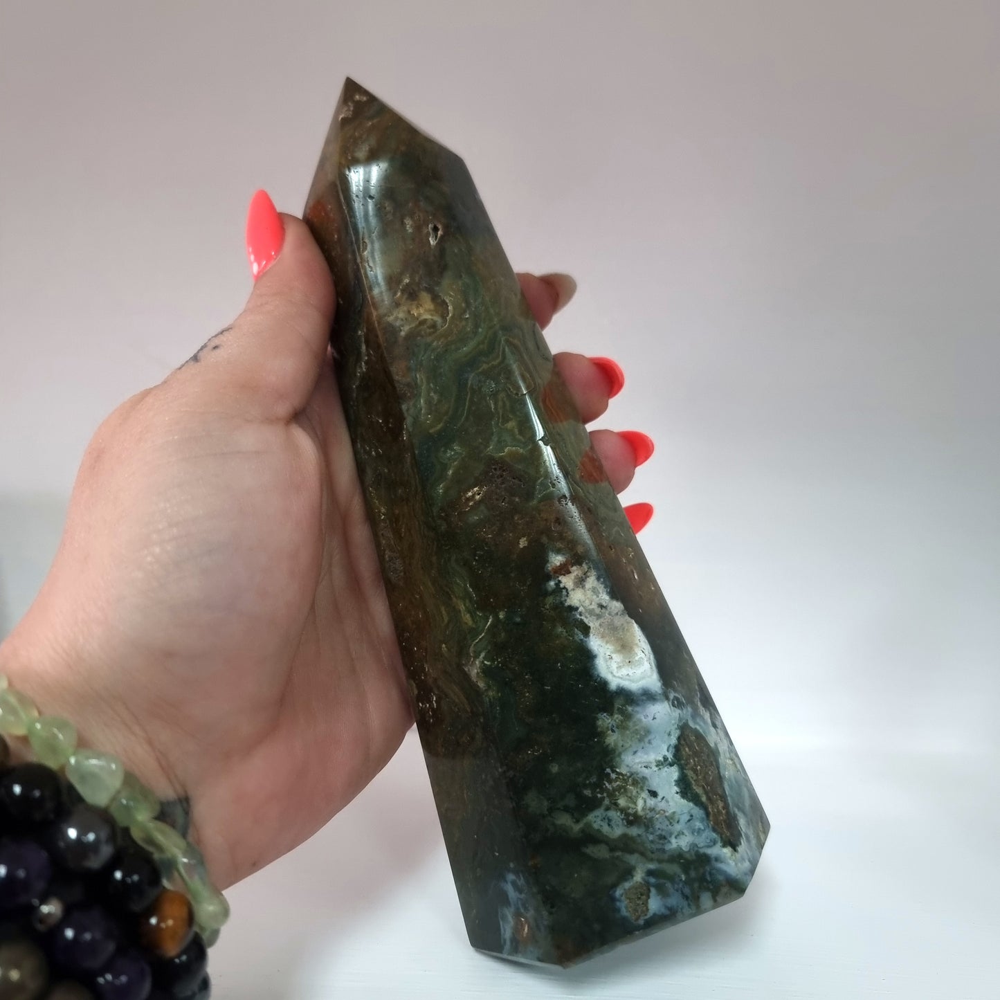 OCEAN JASPER TOWER POLISHED  18 x 6cm  (A)