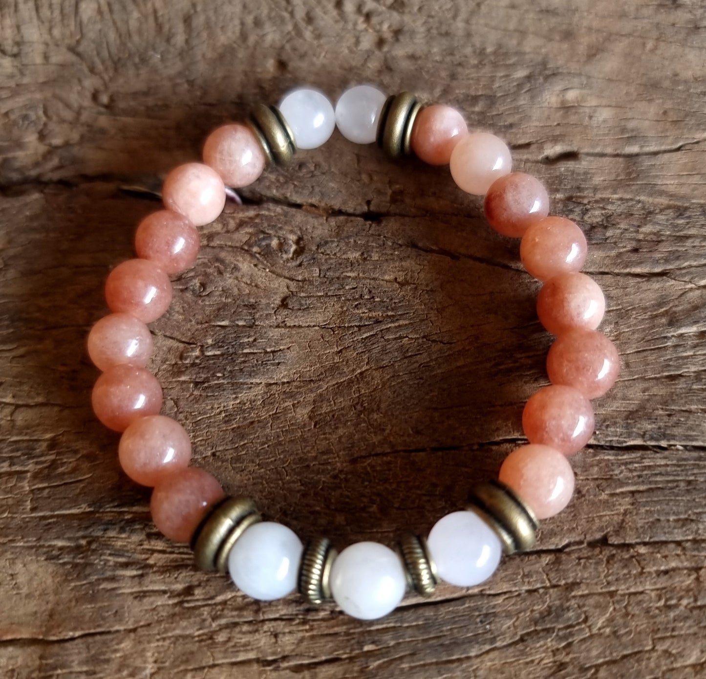 STRAWBERRY & ROSE QUARTZ DUO BRACELET - SELF LOVE