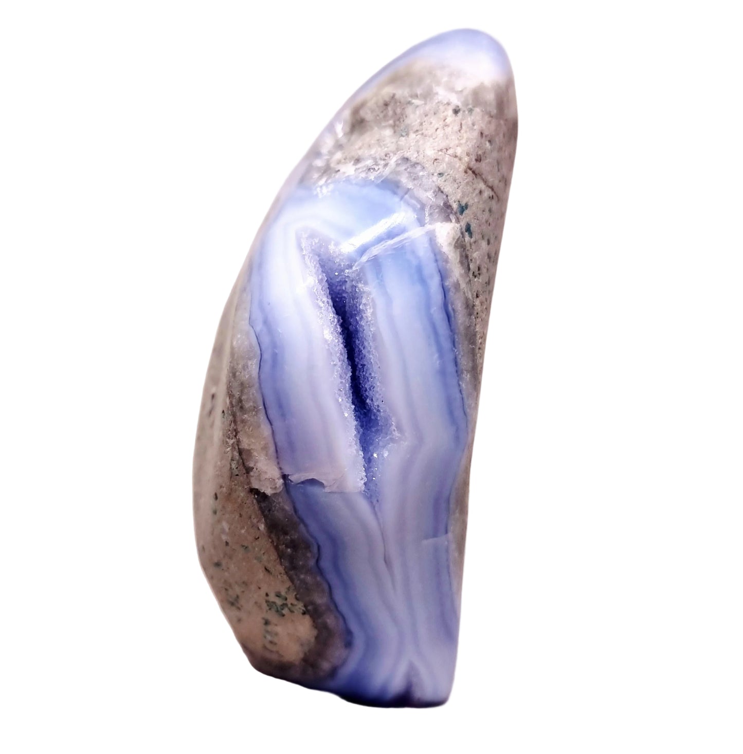 BLUE LACE AGATE POLISHED FREEFORM 1.1 kg - COMMUNICATION & COURAGE