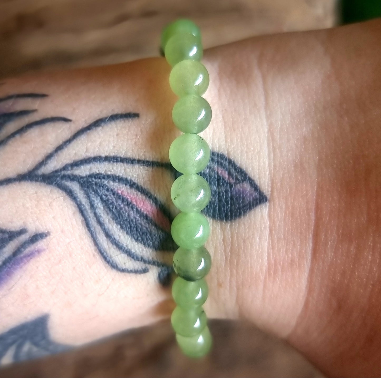 PREHNITE ENERGY BRACELET 6 mm - HEAL THE HEALER