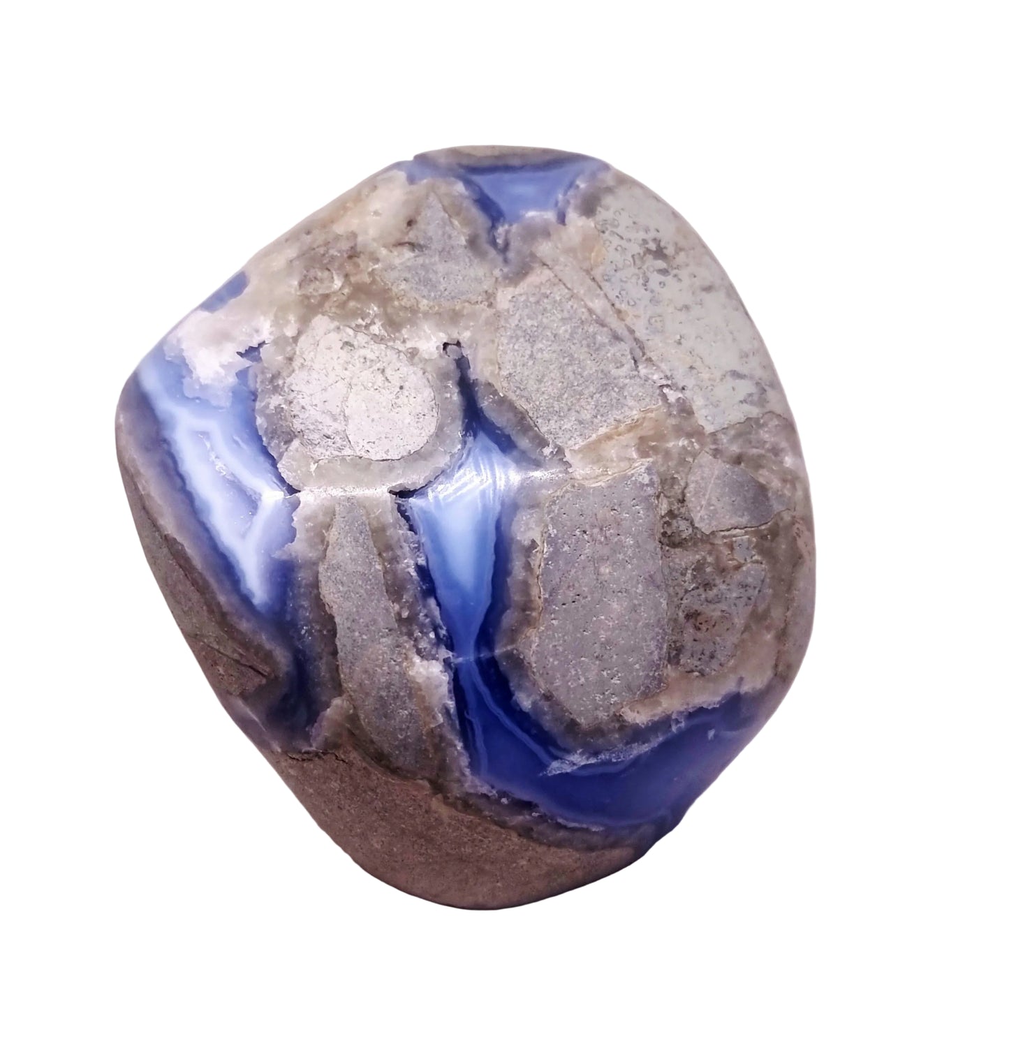 BLUE LACE AGATE POLISHED FREEFORM 1.46 kg - COMMUNICATION & COURAGE