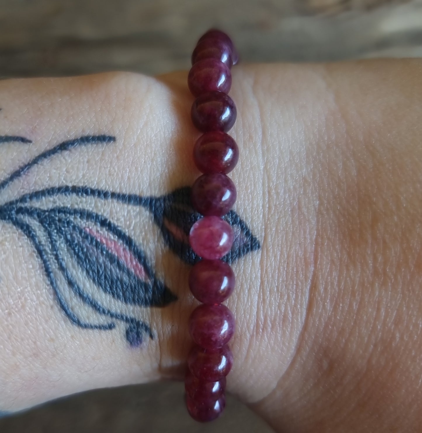 GARNET ENERGY BRACELET 6 mm - LOVE & PROTECTION