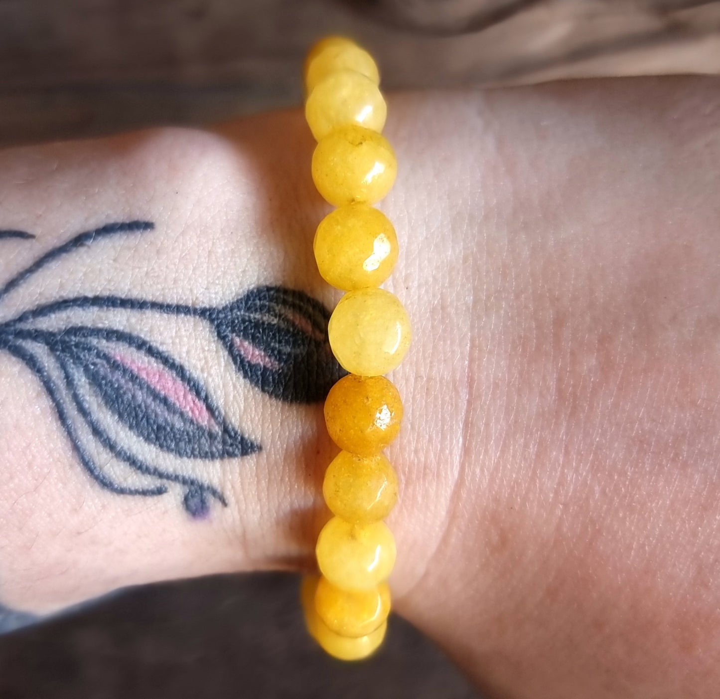 YELLOW CHALCEDONY ENERGY BRACELET 8 mm - SPIRITUAL BALANCE