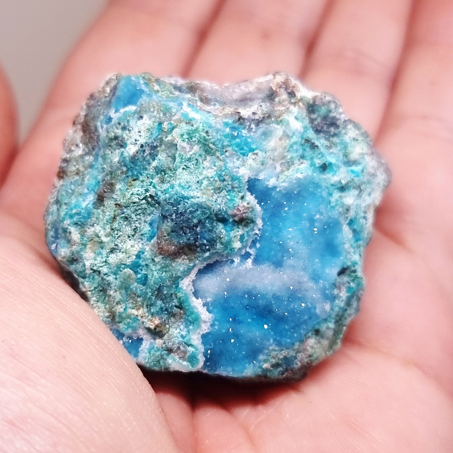 NATURAL DRUZY CHRYSOCOLLA SPECIMEN 78 g - PERSONAL POWER