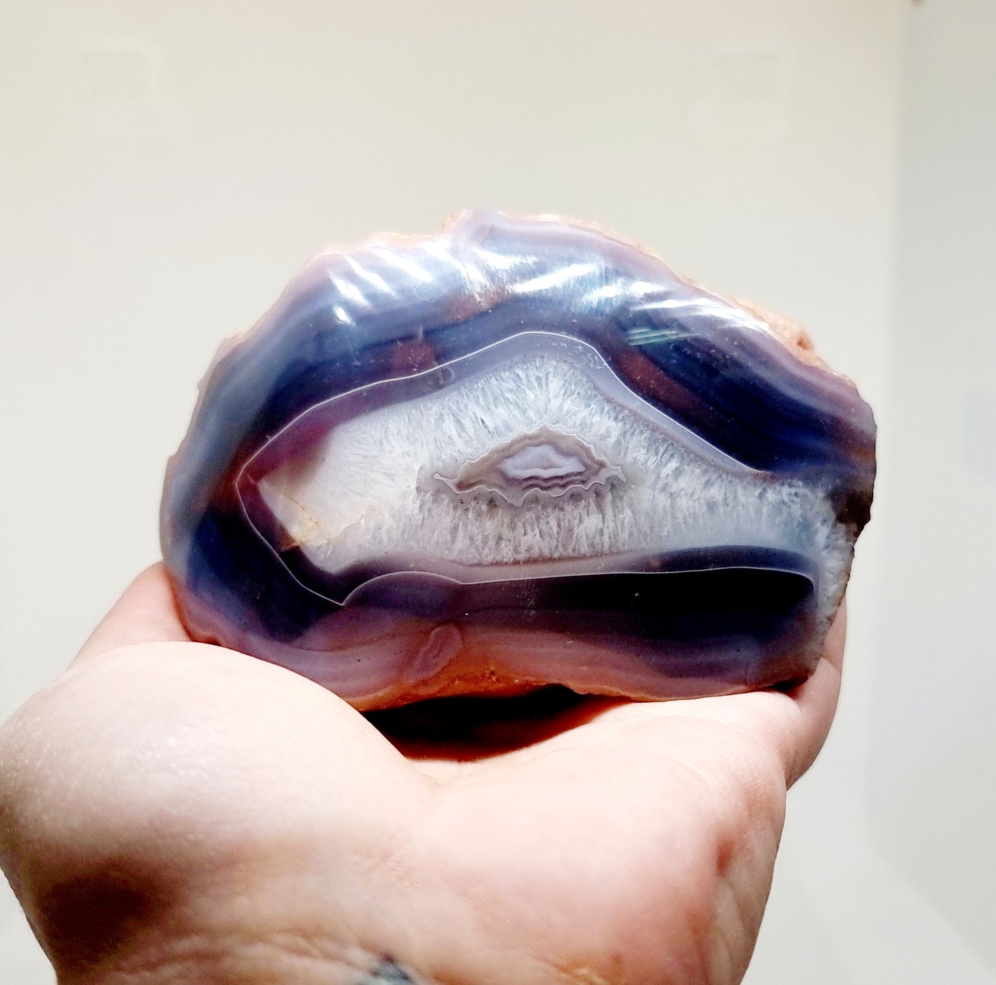 POLISHED RED SASHE RIVER AGATE NODULE 426g - GROUNDING