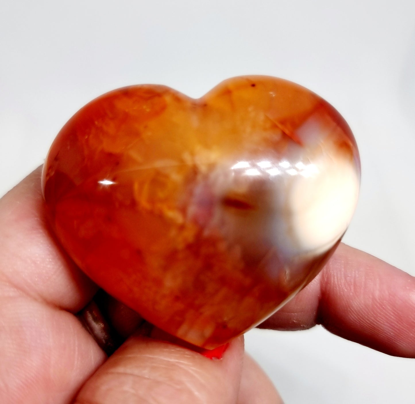 CARNELIAN HEARTS POLISHED SMALL - CREATIVITY