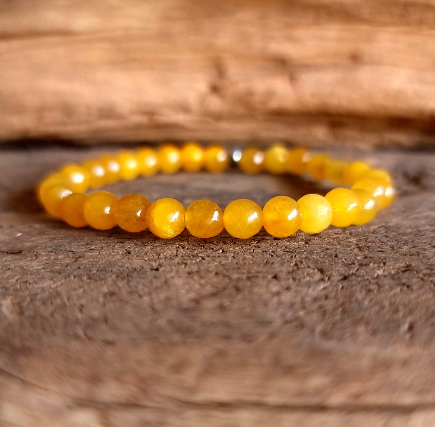 YELLOW CHALCEDONY ENERGY BRACELET 6 mm - SPIRITUAL BALANCE