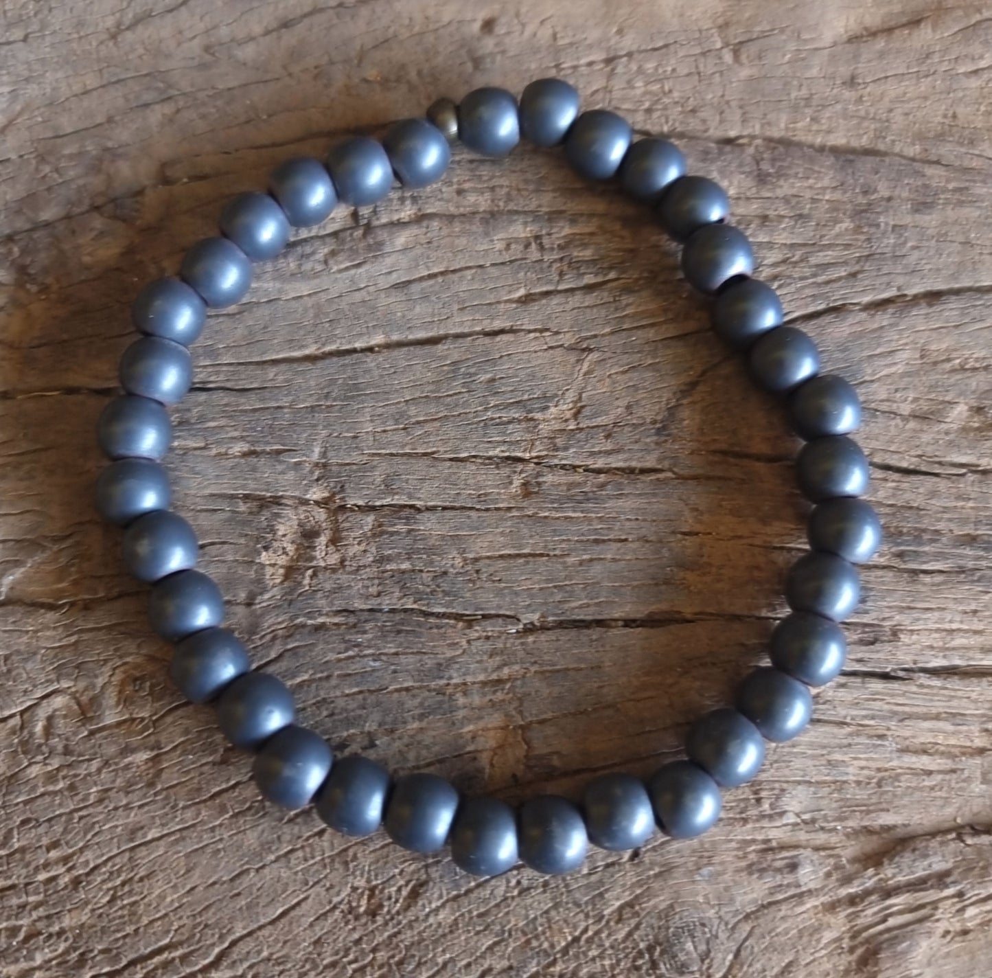 HEMATITE MATT ENERGY BRACELET 6 mm - GROUNDING AND PROTECTION