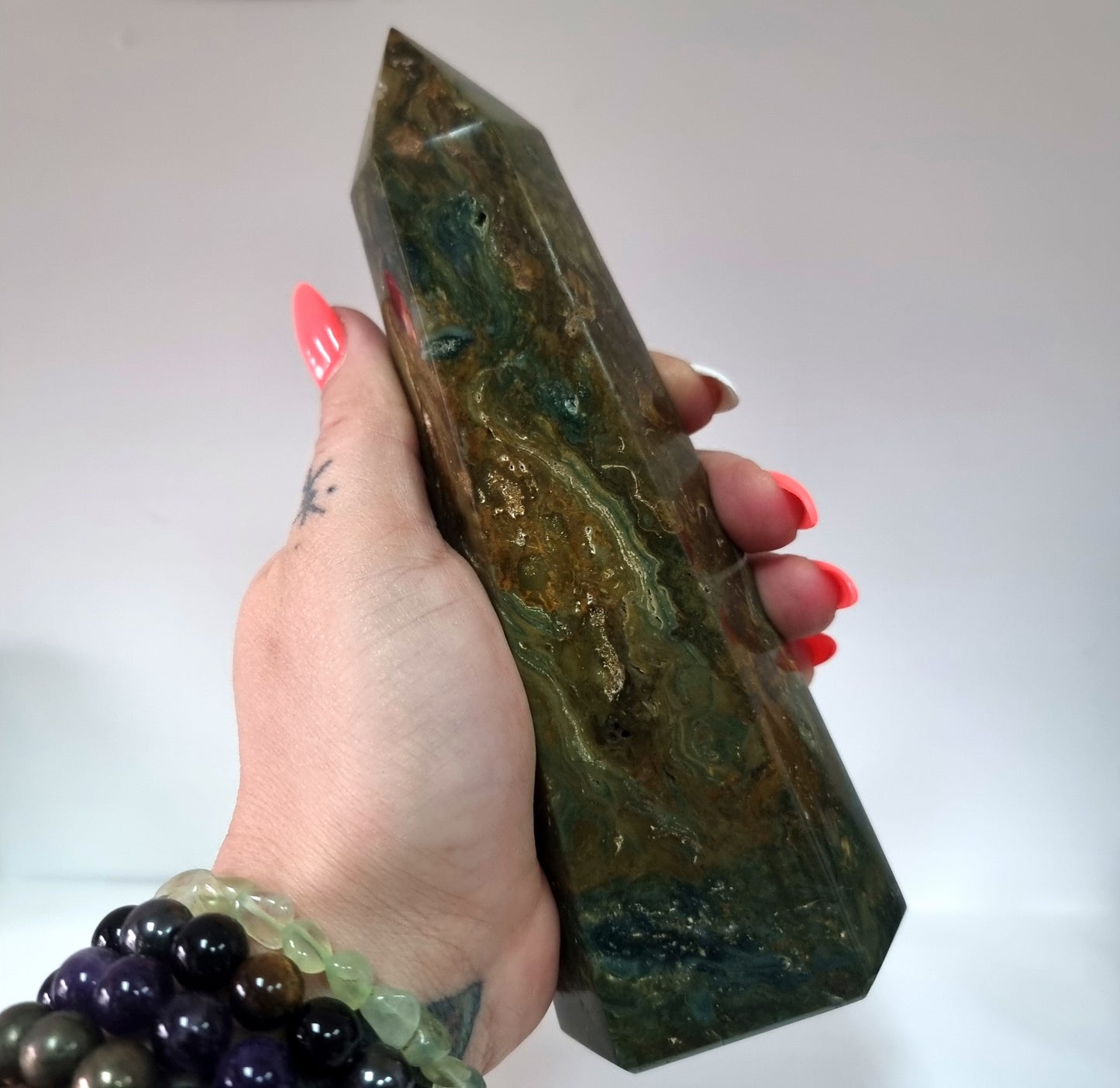 OCEAN JASPER TOWER POLISHED  18 x 6cm  (A)