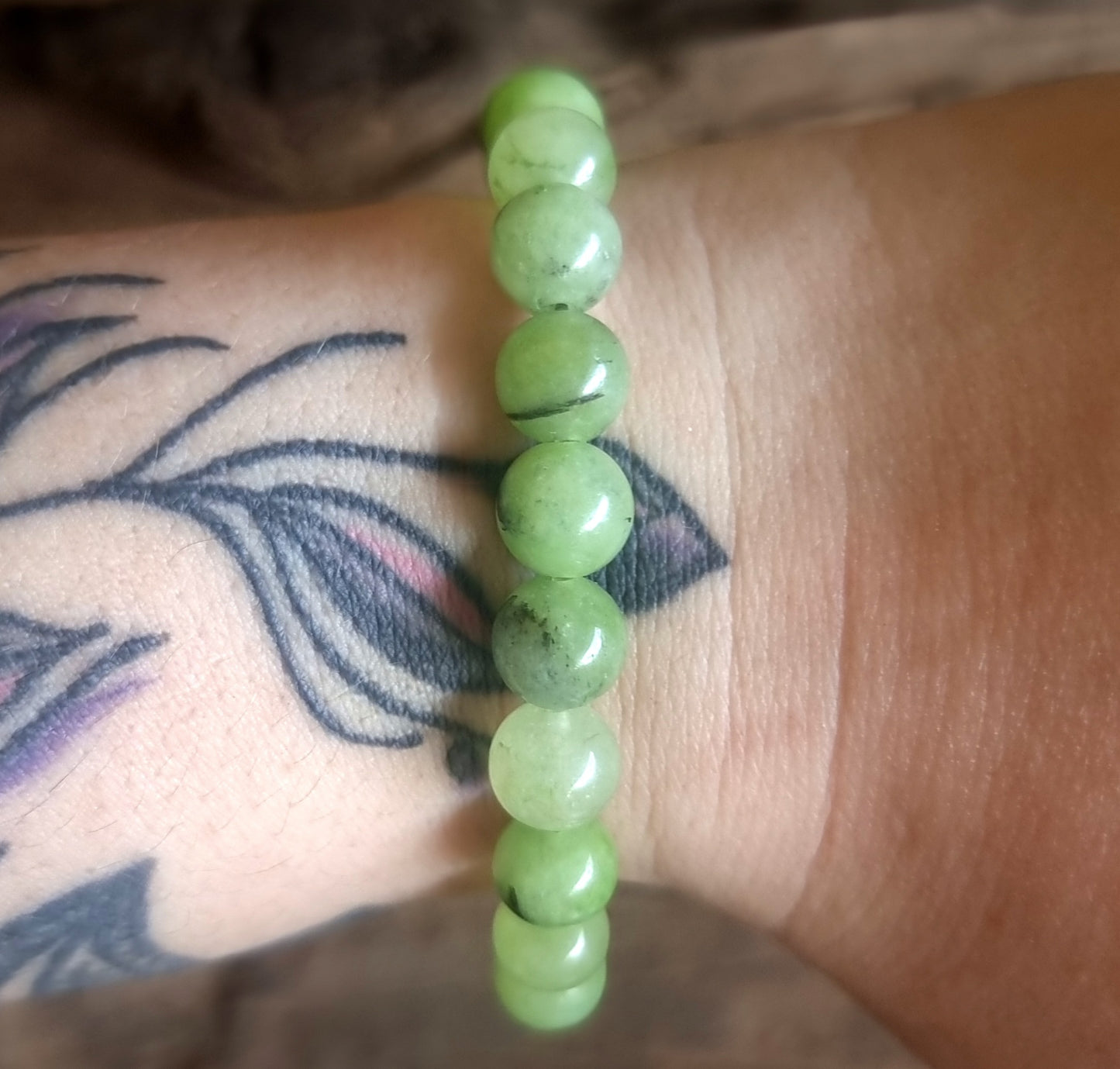 PREHNITE ENERGY BRACELET 8 mm - HEAL THE HEALER