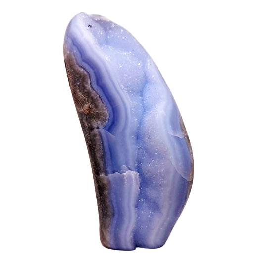 BLUE LACE AGATE POLISHED FREEFORM 1.1 kg - COMMUNICATION & COURAGE
