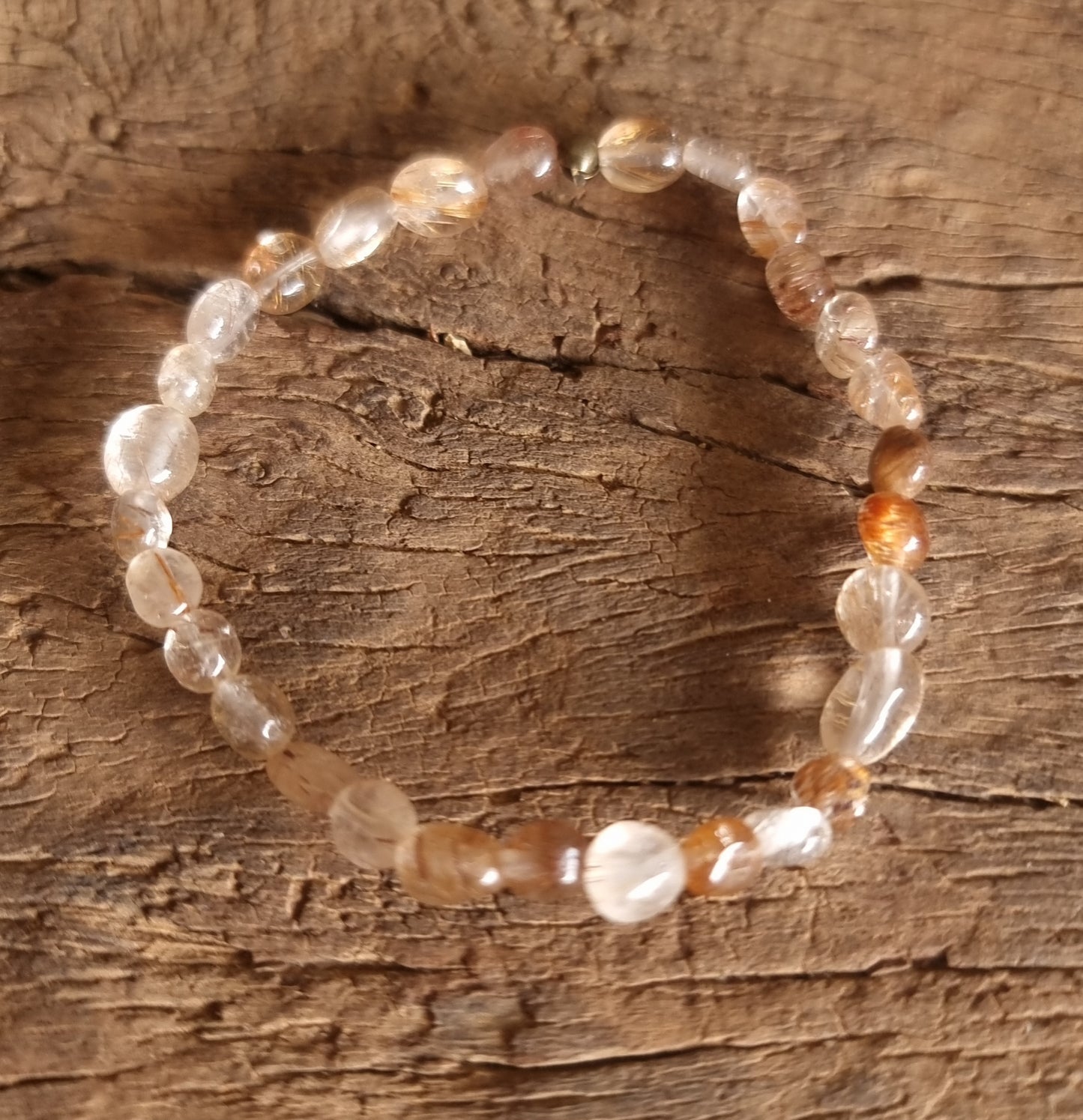 RUTILATED QUARTZ NUGGET BRACELET - MANIFESTATION