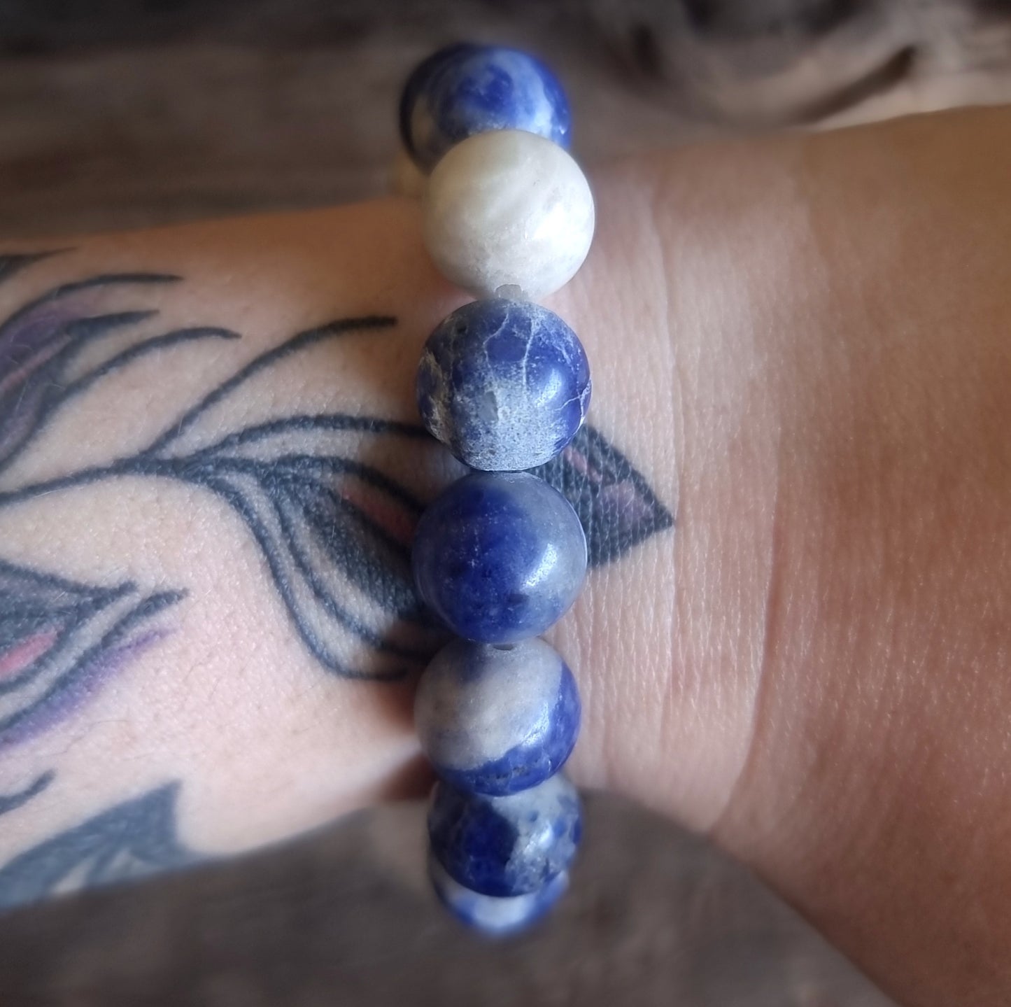 SODALITE ENERGY BRACELET 12 mm - INTUITION