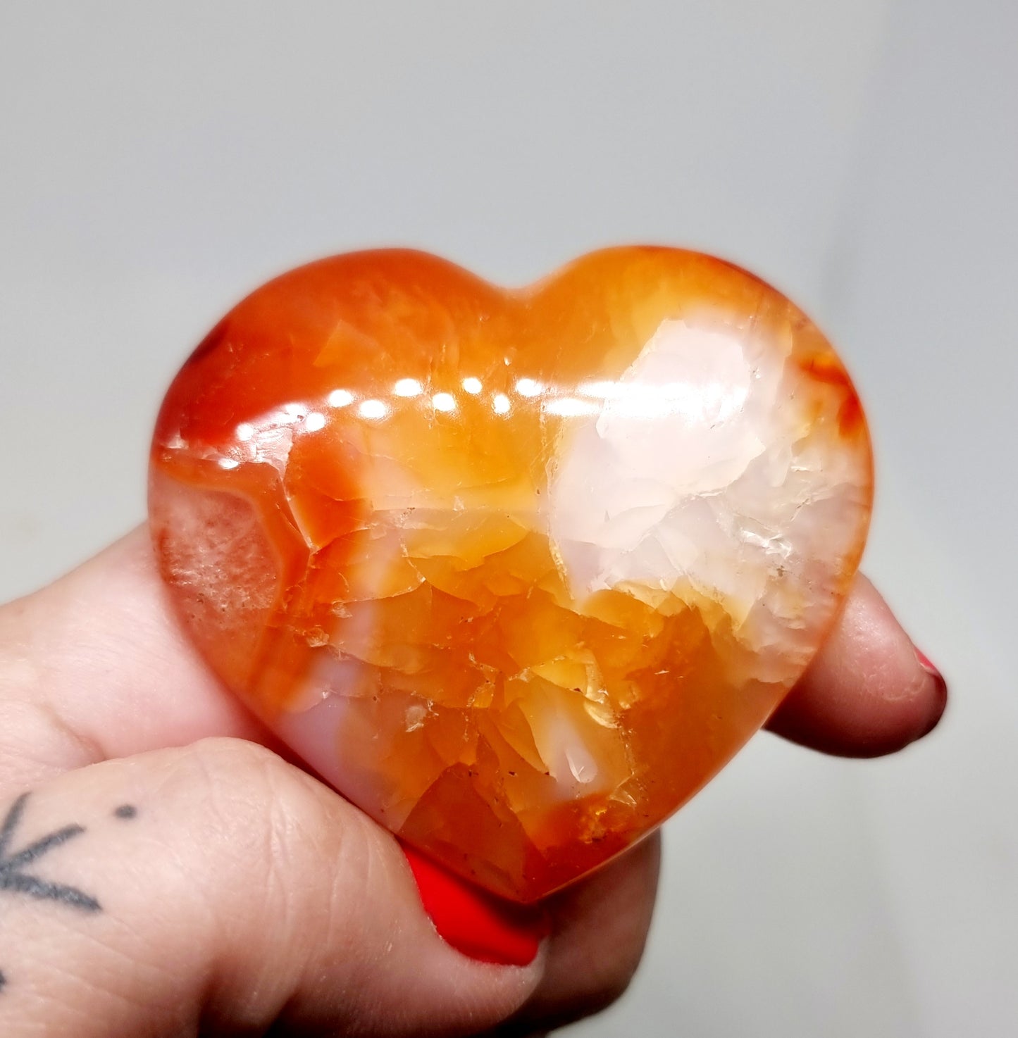 CARNELIAN HEARTS POLISHED MED - CREATIVITY