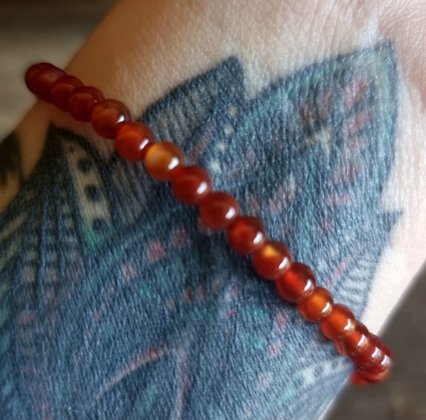 CARNELIAN ENERGY BRACELET 4mm - PASSION & CREATIVITY