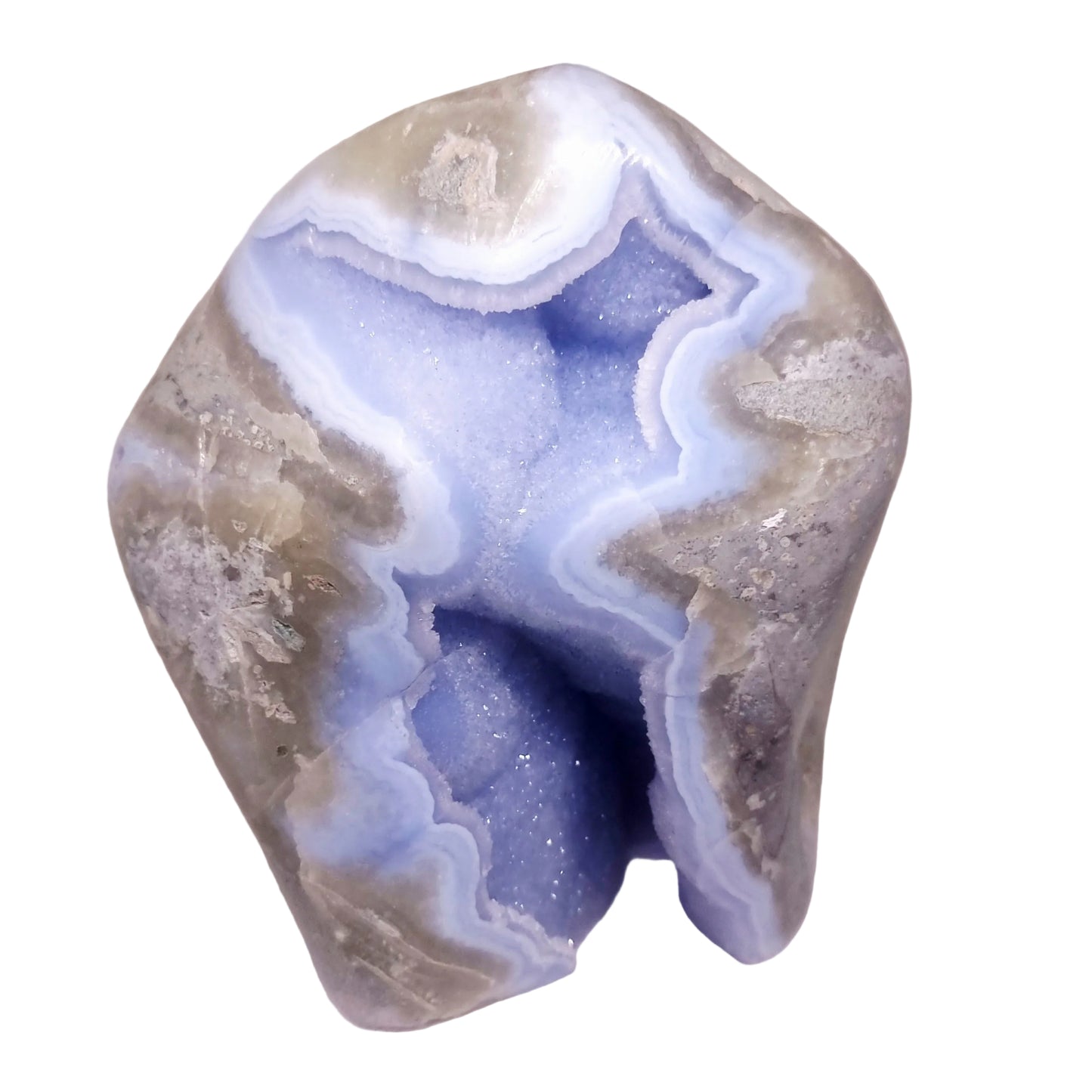 BLUE LACE AGATE POLISHED FREEFORM 2.93 kg - COMMUNICATION & COURAGE