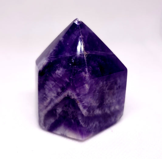 CHEVRON AMETHYST POLISHED TOWER 6 cm (159g) - INTUITION
