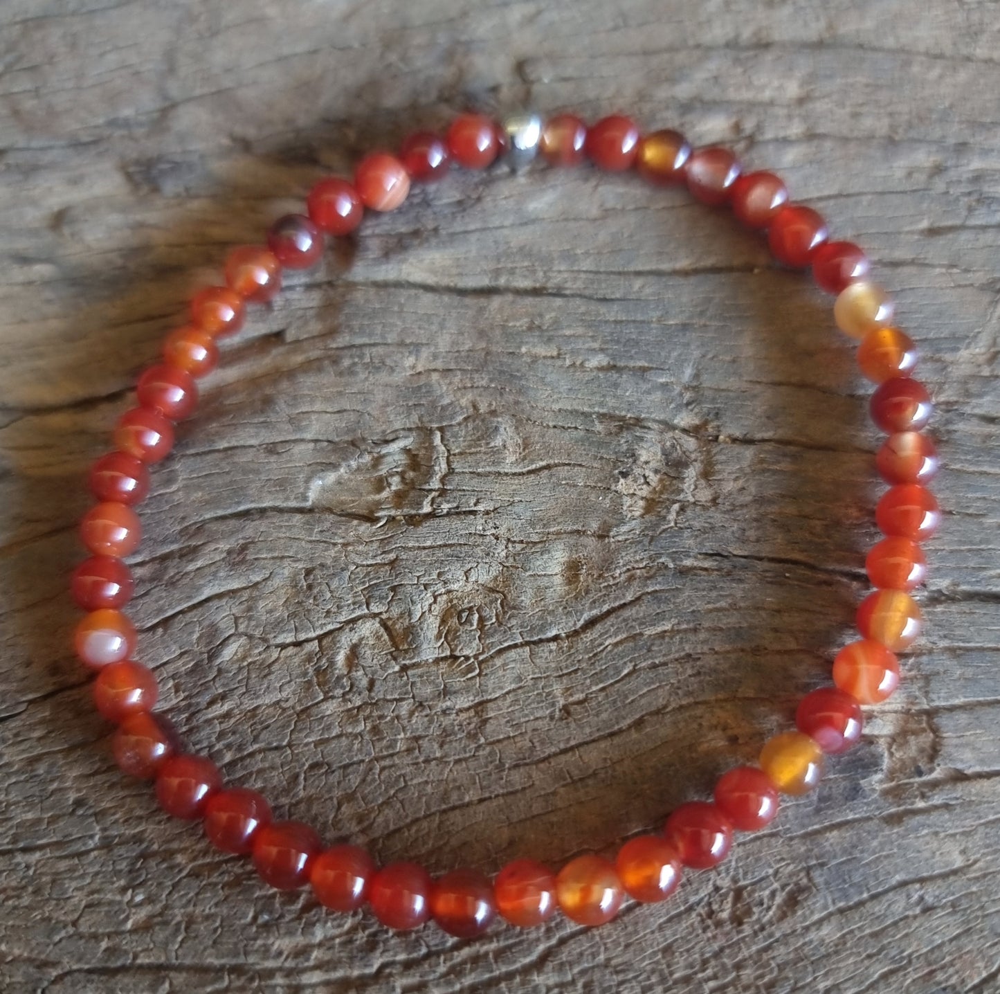 CARNELIAN ENERGY BRACELET 4mm - PASSION & CREATIVITY