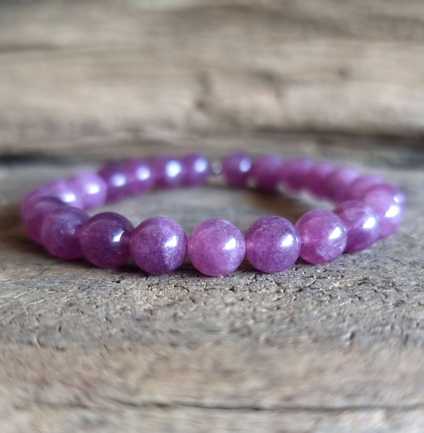 LEPIDOLITE ENERGY BRACELET 8mm- TRANSITION