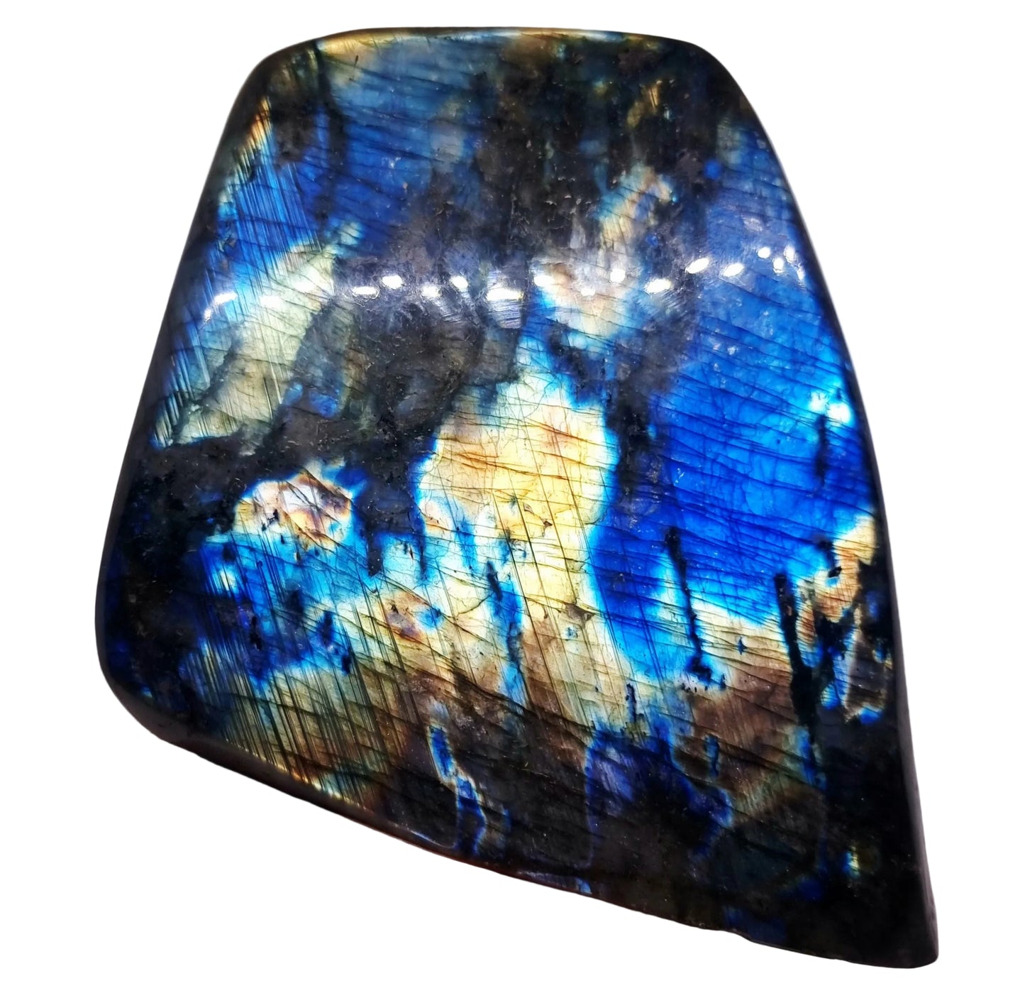 POLISHED BLUE & GREEN FLASH LABRADORITE FREEFORM 2.1 kg - CLAIRVOYANCE