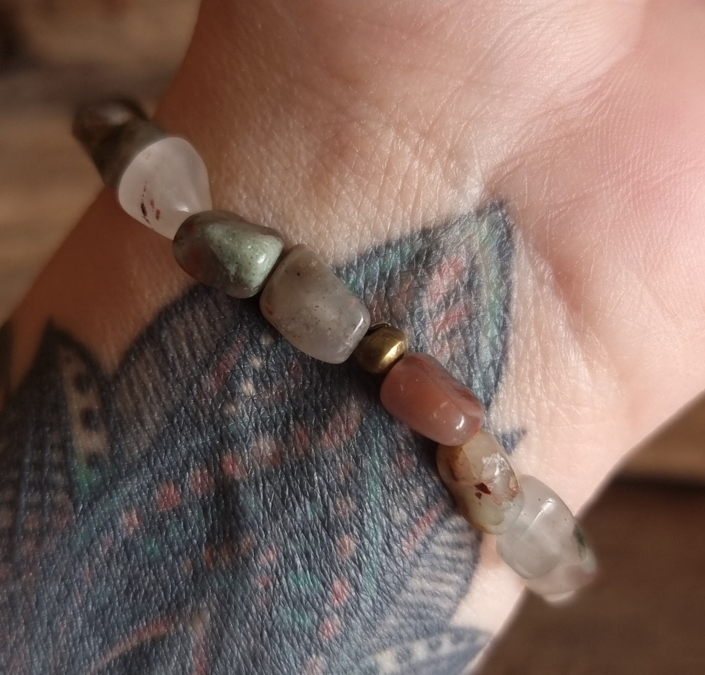 BLOODSTONE NUGGET BRACELET - GROUNDING & PROTECTION