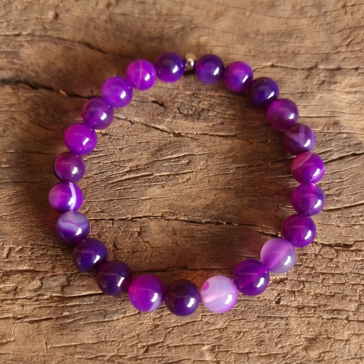 PURPLE AGATE BRACELET 8 mm - SELF CONFIDENCE