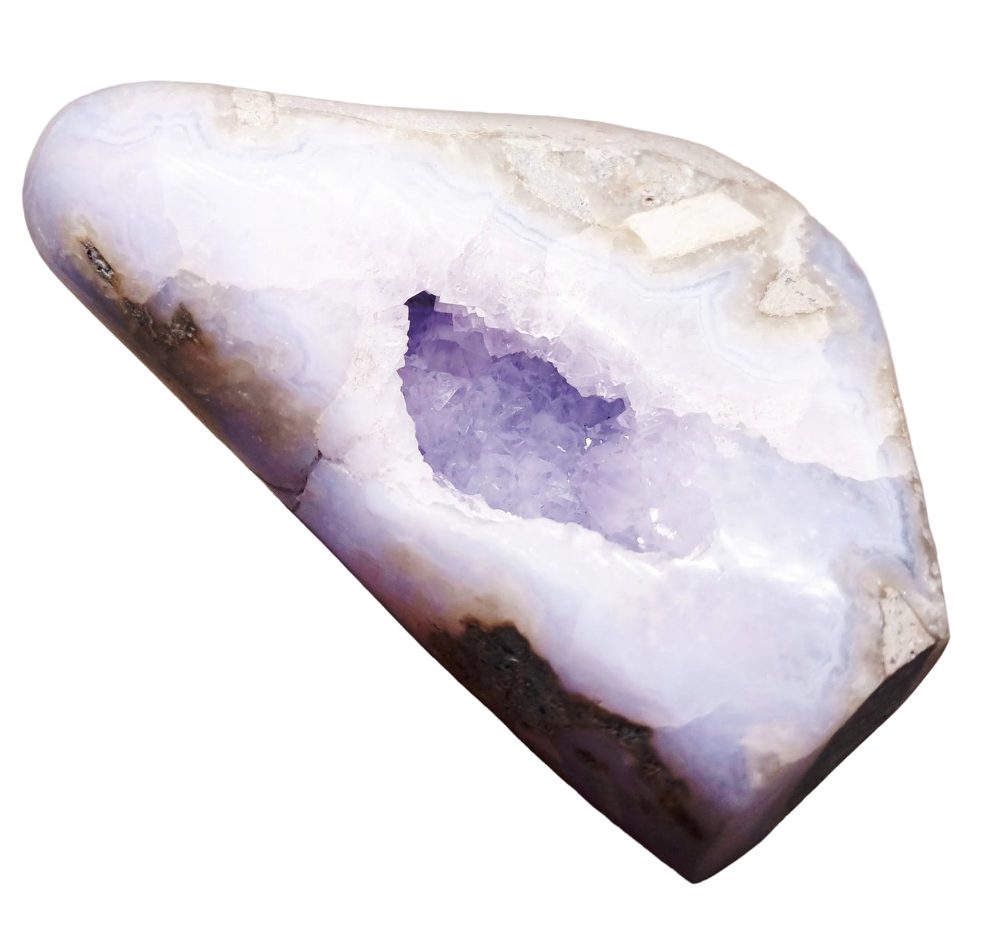 BLUE LACE AGATE POLISHED FREEFORM 1.84 kg - COMMUNICATION & COURAGE
