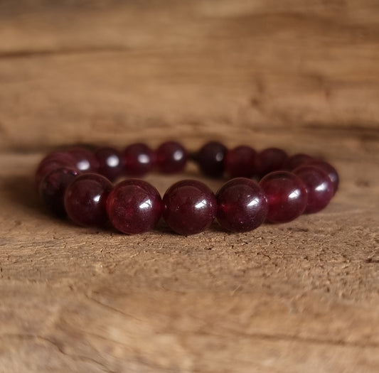 GARNET ENERGY BRACELET 10 mm - LOVE & PROTECTION