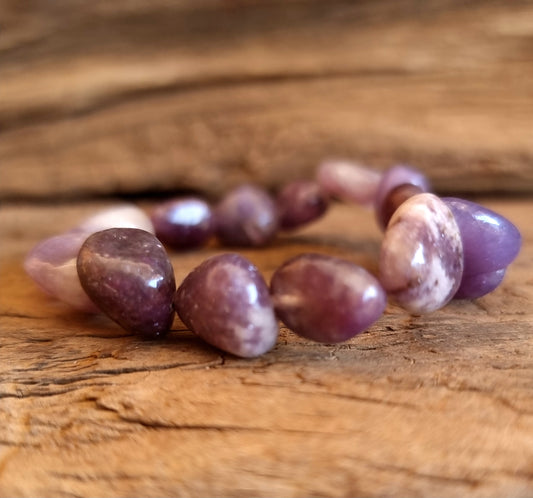 LEPIDOLITE NUGGET BRACELET - TRANSITION