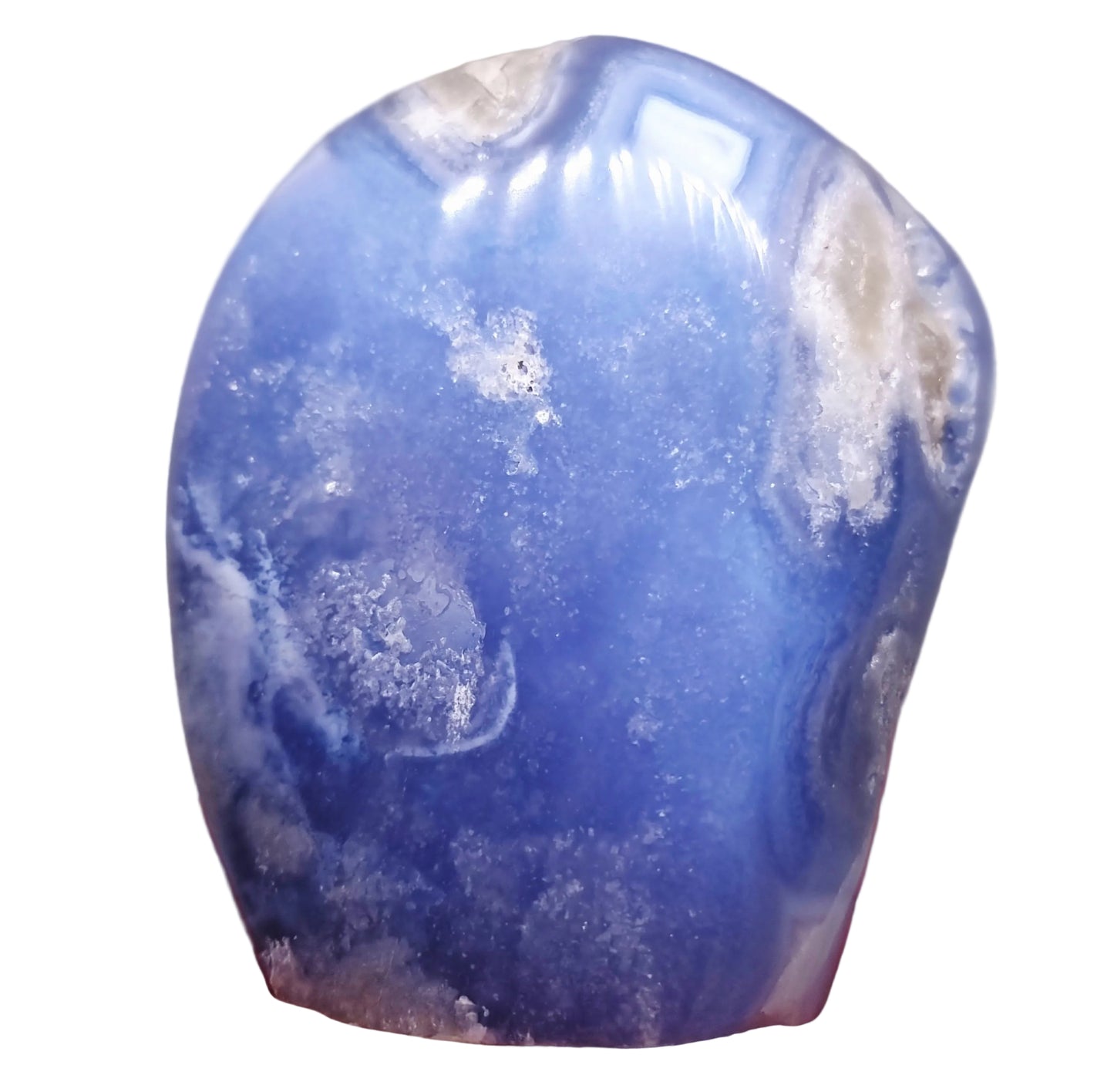 BLUE LACE AGATE POLISHED FREEFORM 1.26 kg - COMMUNICATION & COURAGE