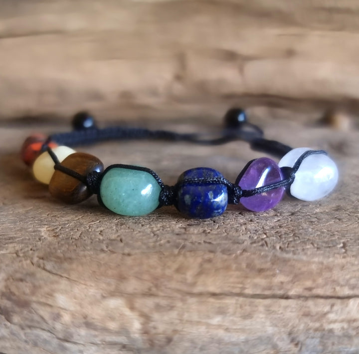Chakra Balancing Bracelet Adjustable - Wildlings Crystals South Africa