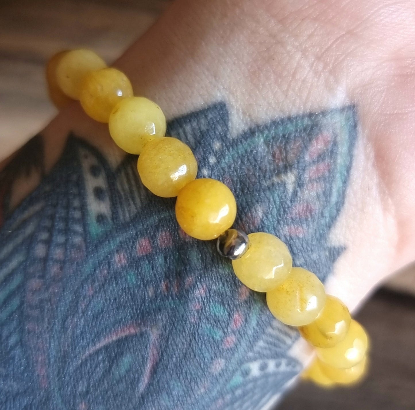 YELLOW CHALCEDONY ENERGY BRACELET 8 mm - SPIRITUAL BALANCE