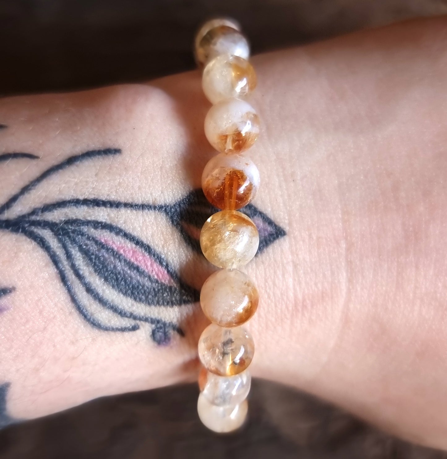 CITRINE ENERGY BRACELET 8 mm - WEALTH & PROSPERITY