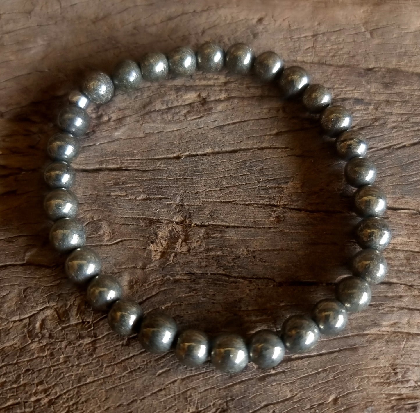 PYRITE ENERGY BRACELET 6 mm - WEALTH & ABUNDANCE