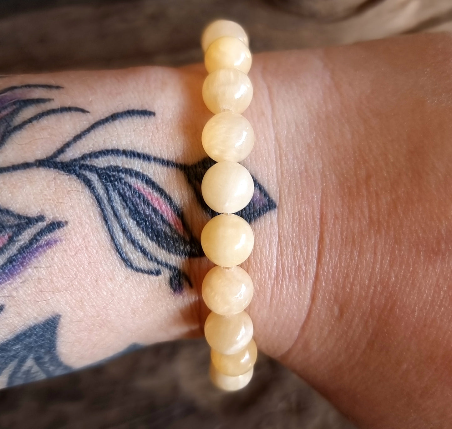 YELLOW CALCITE ENERGY BRACELET 8 mm - SPIRITUAL GROWTH