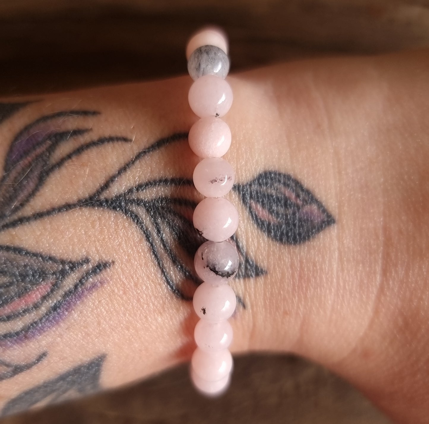 PINK OPAL ENERGY BRACELET 6 mm - SELF LOVE