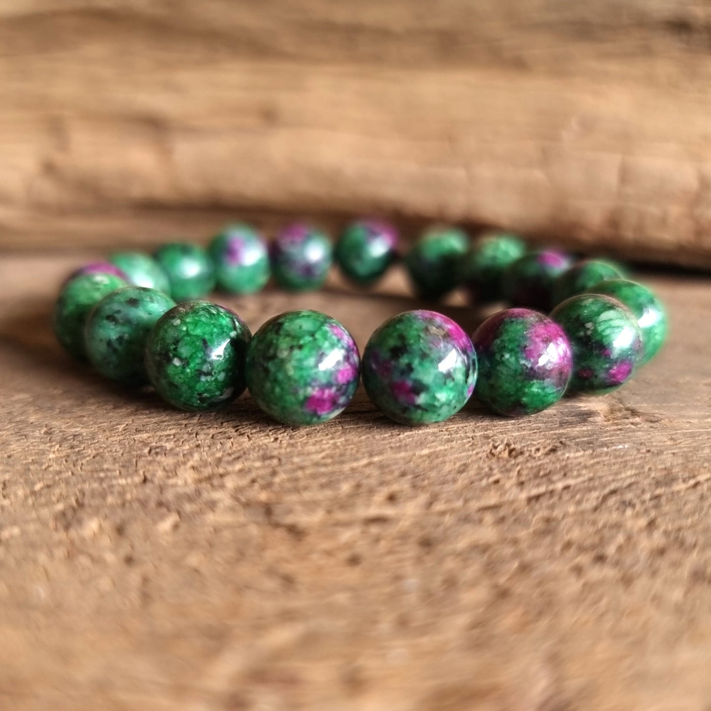 RUBY IN ZOISITE BRACELET 10mm - SPIRITUAL GROWTH