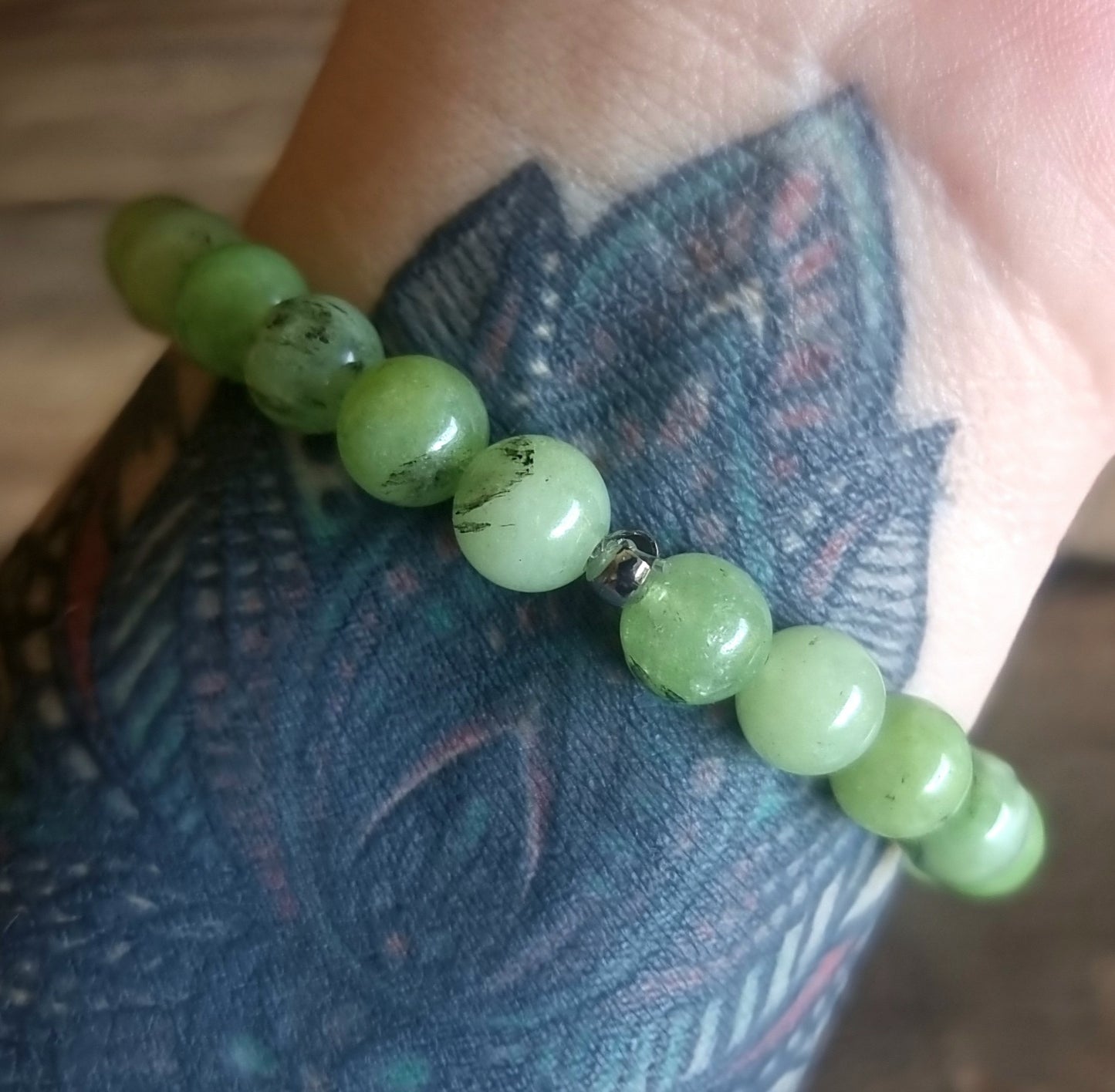 PREHNITE ENERGY BRACELET 8 mm - HEAL THE HEALER