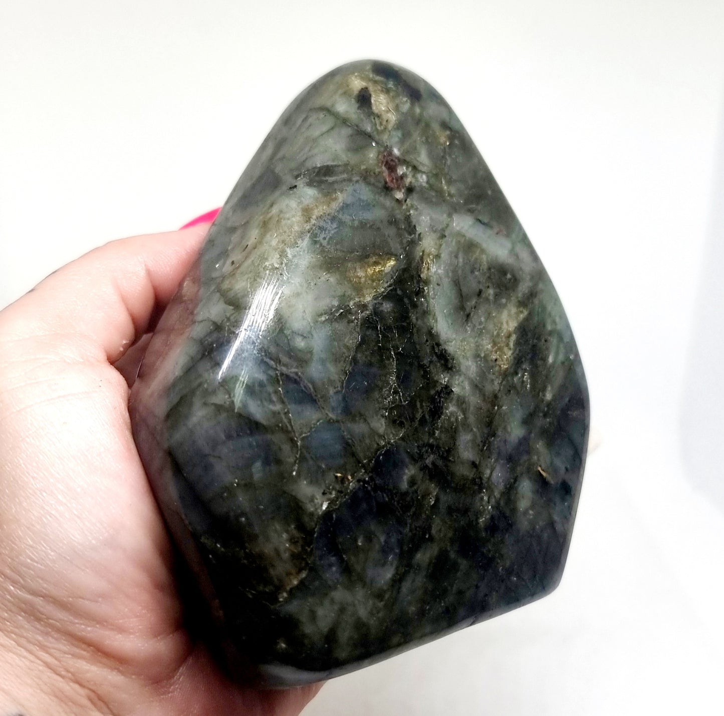 POLISHED BLUE & GREEN FLASH LABRADORITE FREEFORM 696 g - CLAIRVOYANCE