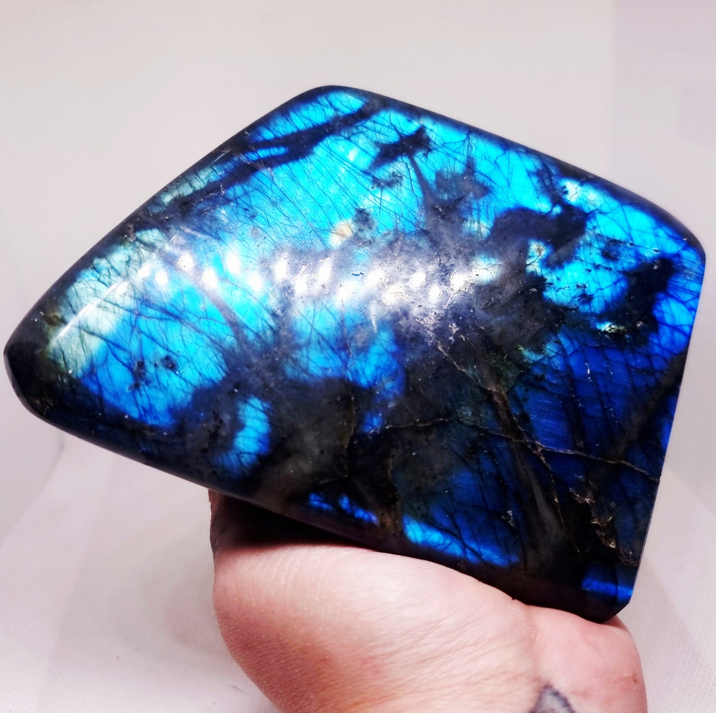 POLISHED BLUE & GREEN FLASH LABRADORITE FREEFORM 1.4 kg - CLAIRVOYANCE